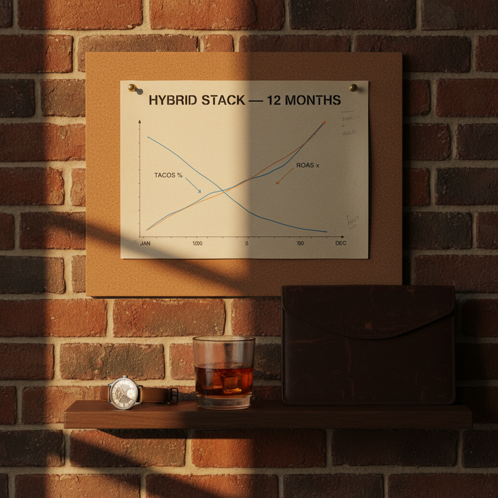 12 months of the hybrid stack, what TACoS, ROAS, ranking, and the hours we didn’t spend actually look like